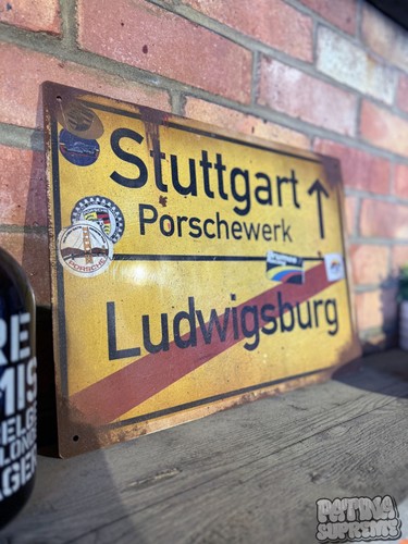 Stuttgart porsche sign - porsche,