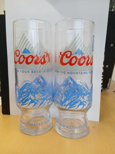 Coors pint glasses - glasses, x2