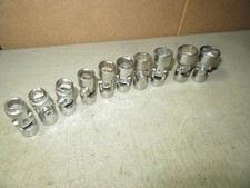 vtg 10 Craftsman 3/8'' drive metric flex elbow socket 10mm-19mm good user tools