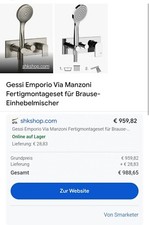 Gessi Via Manzoni Brausefertigmontageset