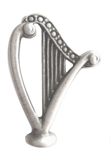 Ireland irish harp pewter pin - harp,