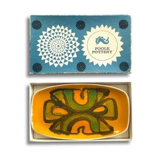 Vintage Poole Pottery Delphis Pin Dish by Rosina St Clayre, Shape 361- BOXED