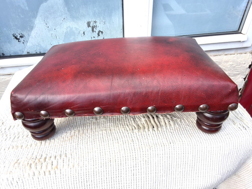 Vintage oxblood red faux - oxblood,