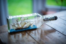 Vintage - Model Ship in a