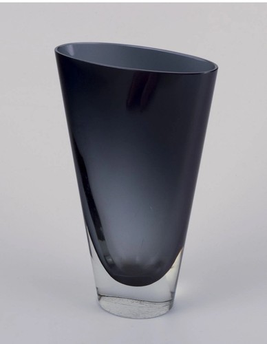Vintage glass vase signed 1957 - vintage,