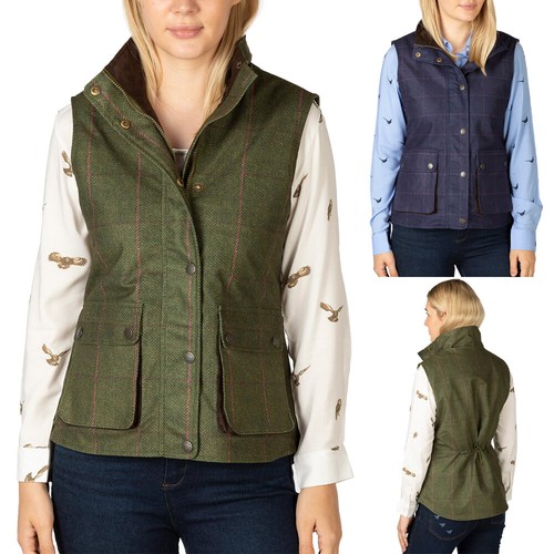 Ladies tweed print - print, gilet