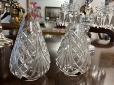 Pair Waterford Crystal candle  Lamp Covers (labels still attached)