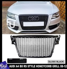 FOR AUDI A4 B8 FRONT GRILL GRILLE RS HONEYCOMB FRONT BUMPER RS4 S4 2008-2012