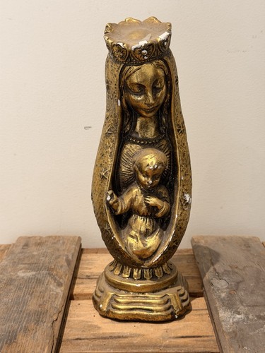 Vintage madonna child statue - vintage,
