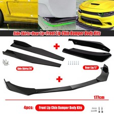 For Renault Clio RS MK3 MK4 Front Bumper Lip Spoiler + Side Skirts + Rear Lips