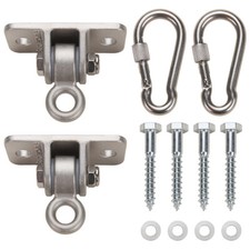 Hammock Swing Chair Hanging Kit Swivel Hook Ceiling Mount Indoor & Outdoor