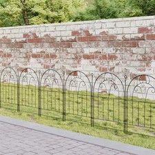 10x Decorative Metal Garden Lawn Edging Path Border Fence Panels Fencing Barrier
