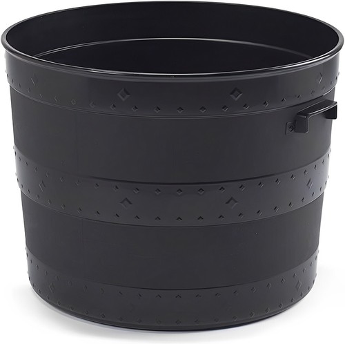 Black plastic planter - plastic,