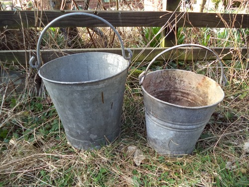 Bucket galvanized vintage - bucket,