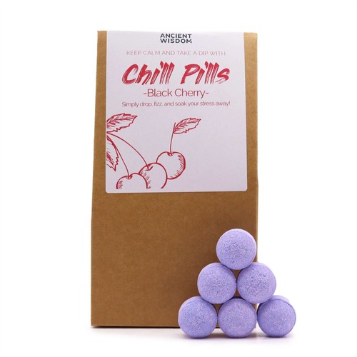 Black cherry mini bath bombs - cherry,