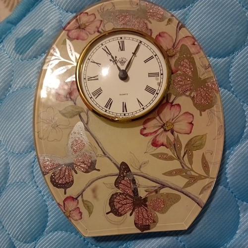 Beautiful oval glass clock - oval,, glass,