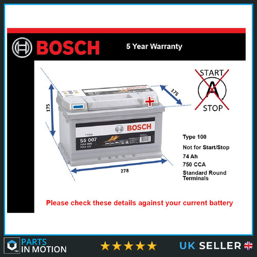 Car battery s5007 - battery, 100