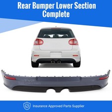 VW Golf Mk5 R32 2006-2009 Rear Bumper Lower Section Complete Primed with Black
