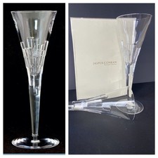 Jasper Conran Stuart Crystal "ICE" pattern Champagne Flutes 6 available BNIB