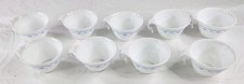 Vtg Corning Corelle Morning Blue Coffee Hook Cups Set 9 White Blue Flowers USA