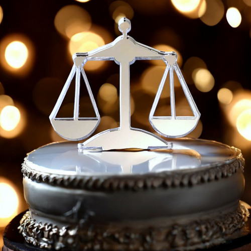 Scales justice cake toppers - of,
