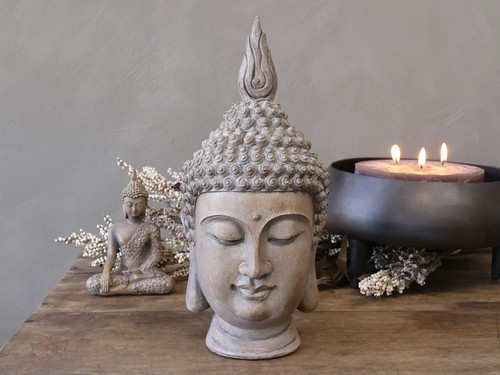 Buddha head sculpture - buddha, h