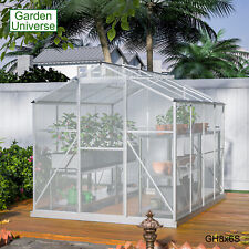 Greenhouse Aluminium Polycarbonate by Garden Universe 8 Models Green Free Base