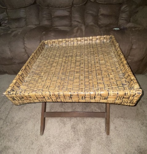 Vintage rattan serving - serving, butler