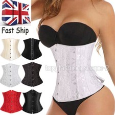 Women Sexy Underbust Corset Basque Waist Training Vintage Bustier Top Plus Size
