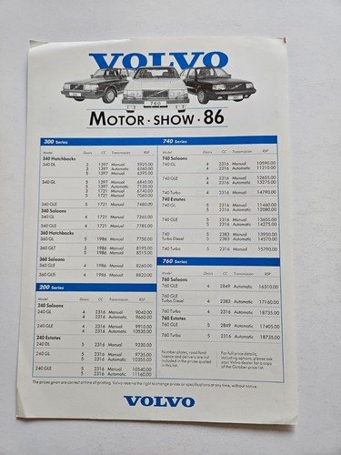 Volvo 340 360 - 240, 760