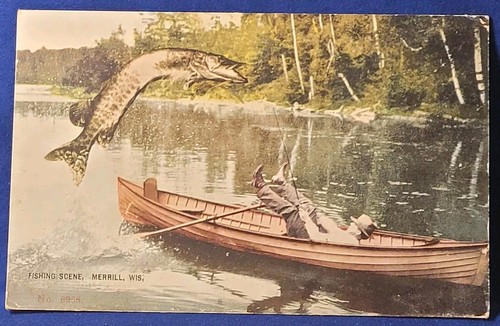 1910s fishing scene - fishing, scene,