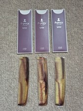 BN 3 x Asprey LONDON Purple Water Pocket Combs All Sealed 5.5" Length Each
