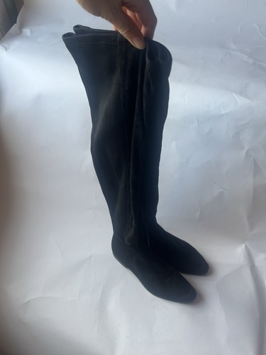 Mango knee high black boots - mango,