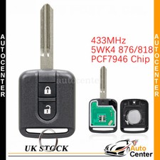for 2006 2007 2008 2009 2010 2011-2013 Nissan Note E11 2B Remote Key Fob 433MHz