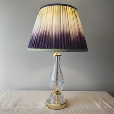 Vintage Cut Glass & Brass Lamp Base by Searchlight – Classic Heavy Table Lamp