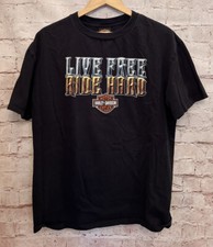 Harley- Davidson Mens XL Black Tee T-Shirt Kitty Hawk NC 2009