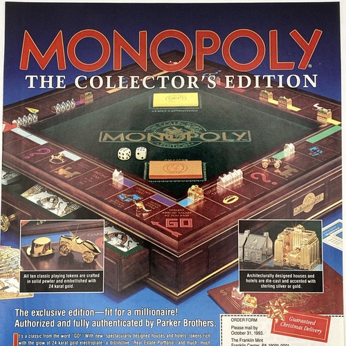 1993 franklin mint monopoly - 1993,