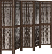 5 Panel Dark Brown Wooden Room