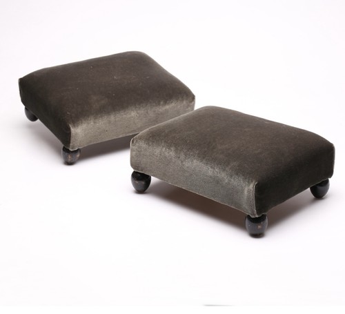 Par antique footstools - a,