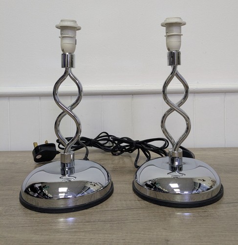 Contemporary pair chrome - of,