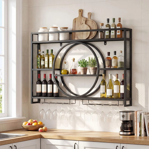 Floating wine rack wall - wine,