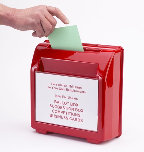 Red suggestion ballot - /, /