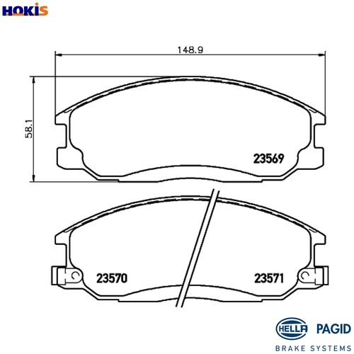 Brake pad set disc - brake,