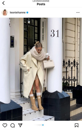 Chanel beige logo boots - chanel,