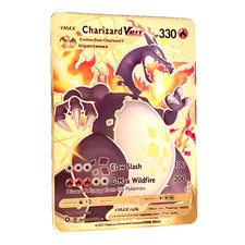 POKEMON CHARIZARD VMAX METAL GOLD COLLECTABLE CARDS VMAX EX GX MEGA