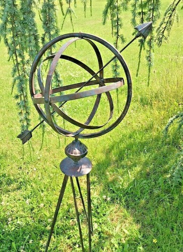 Armillary sphere garden - sphere, stand