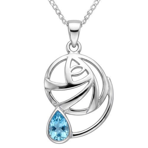 Sterling silver blue topaz