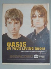 OASIS IN YOUR LIVING ROOM LIVE FROM GLASGOW 2001 ORIGINAL ADVERT 