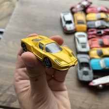Hot Wheels Enzo Ferrari Diecast Model Car Yellow, 1:64 Scale 2002