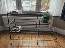 Vintage Cast Iron Plant Stand/shoe Rack/display Shelf/bakery Rack